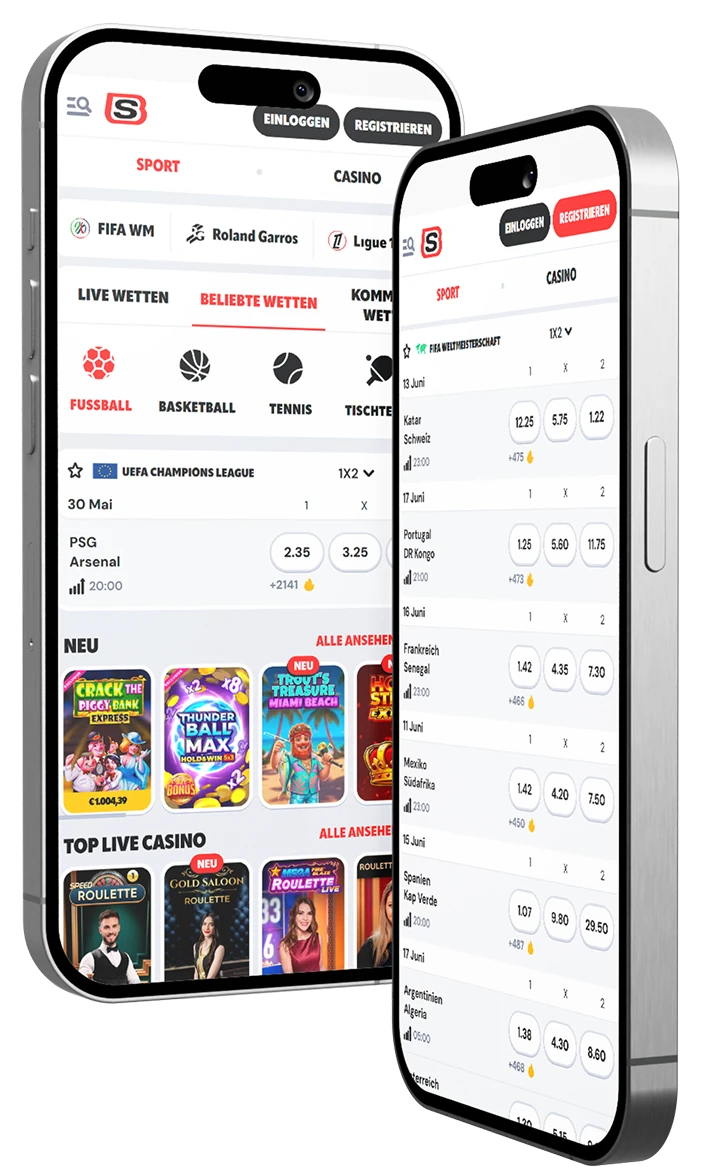 supabetcasinos.de Casino-App auf Desktop und Mobilgerät