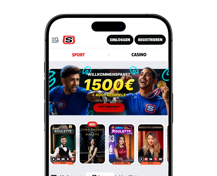 supabetcasinos.de App auf dem Smartphone