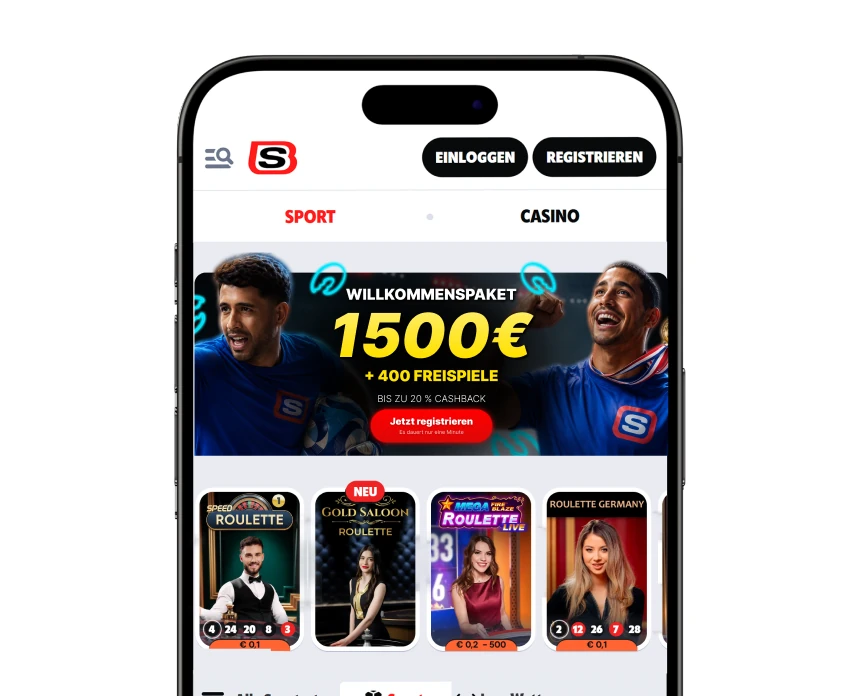 supabetcasinos.de App auf dem Smartphone